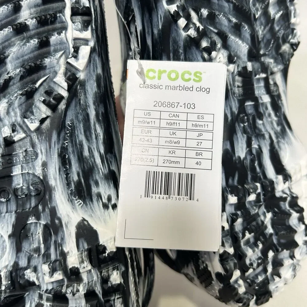 Crocs Classic Clog Marbled “Black White” 2024